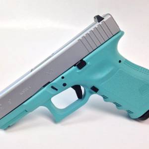 Diamond Blue and Stainless Glock 19 Gen3-0