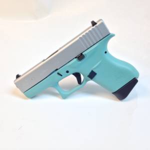 Diamond Blue And Stainless Glock 43 9mm-0