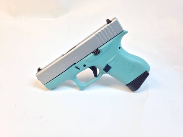 Diamond Blue And Stainless Glock 43 9mm-0