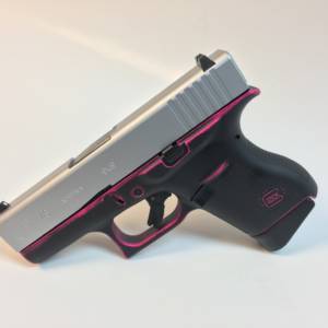 Hint of Pink and Stainless Glock 43 9mm-0