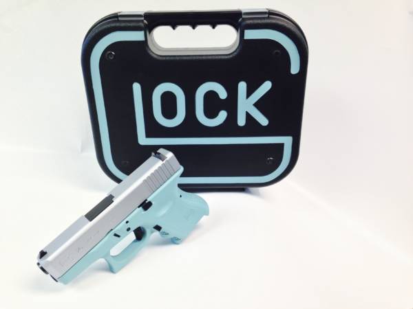 Diamond Blue and Stainless Glock 19 Gen5-2224