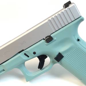 Diamond Blue and Stainless Glock 19 Gen5-0