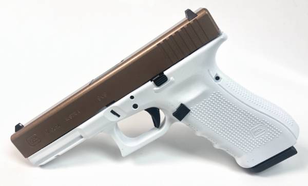 Rose Gold and White Pearl Glock 17 Gen4 9mm-0