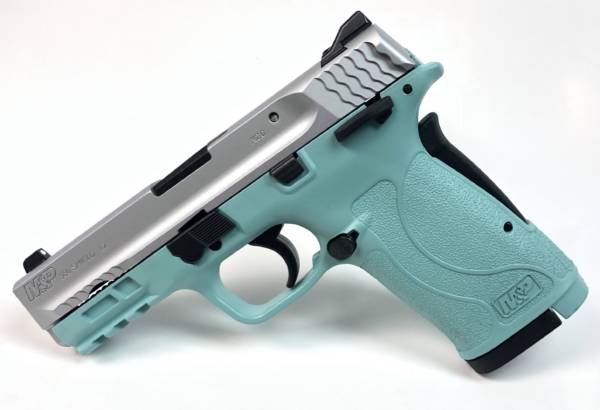 Diamond Blue and Stainess Smith & Wesson Shield .380EZ-0