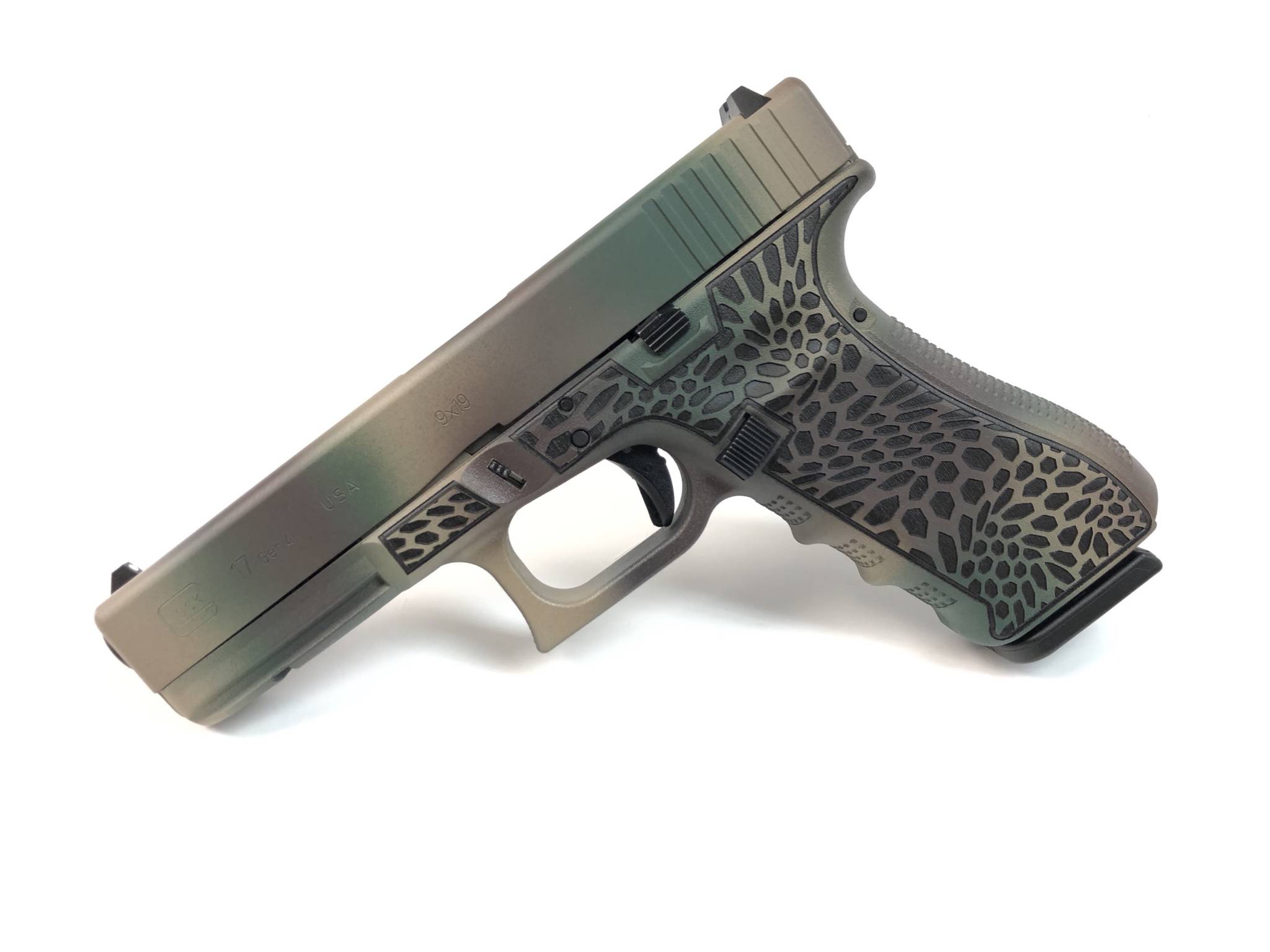 Came gun, Camo Glock, Engraved frames, laser engraving, Glock frames